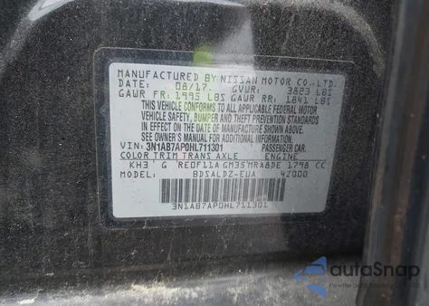 2017 Nissan Sentra Sv z USA, uszkodzony, nr VIN 3N1AB7AP0HL711301